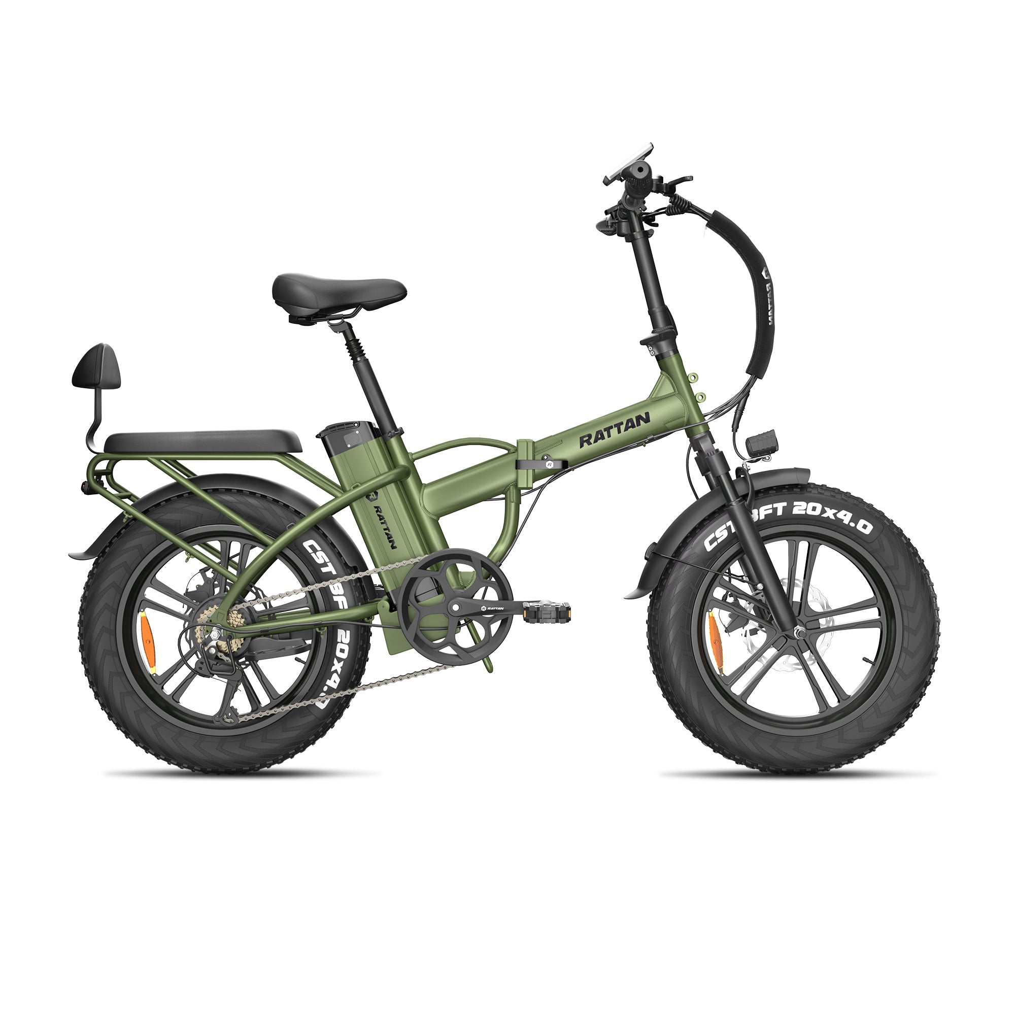 electric bicycle 750 watts Rattan Foldable Ebikes 750W Motor 20" x 4.0 Fat Tire Removable Battery
