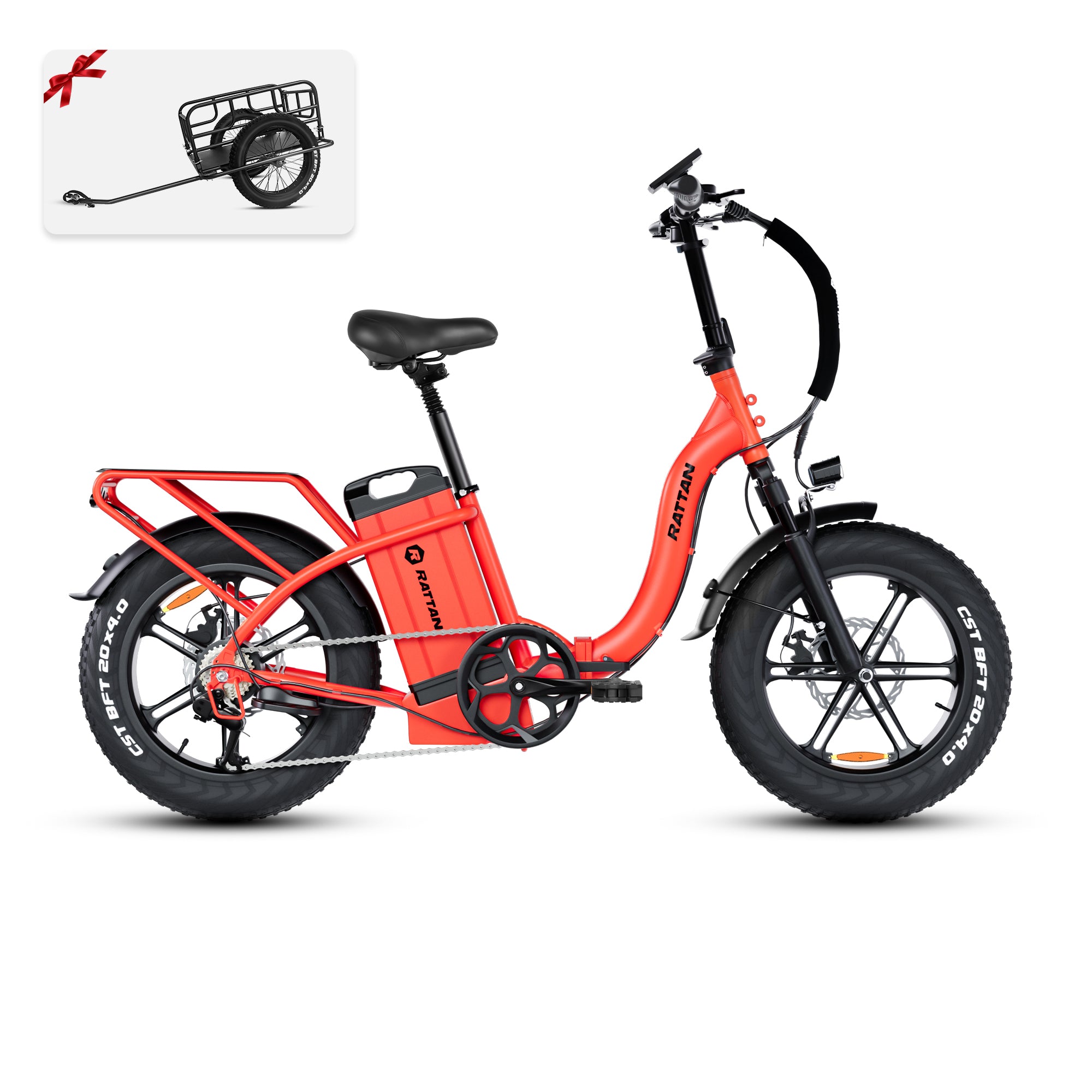 damenfahrrad ratenzahlung Rattan Faltbare E-Bikes 40.5AH Herausnehmbare Batterie 20" x 4.0 Fat Tire
