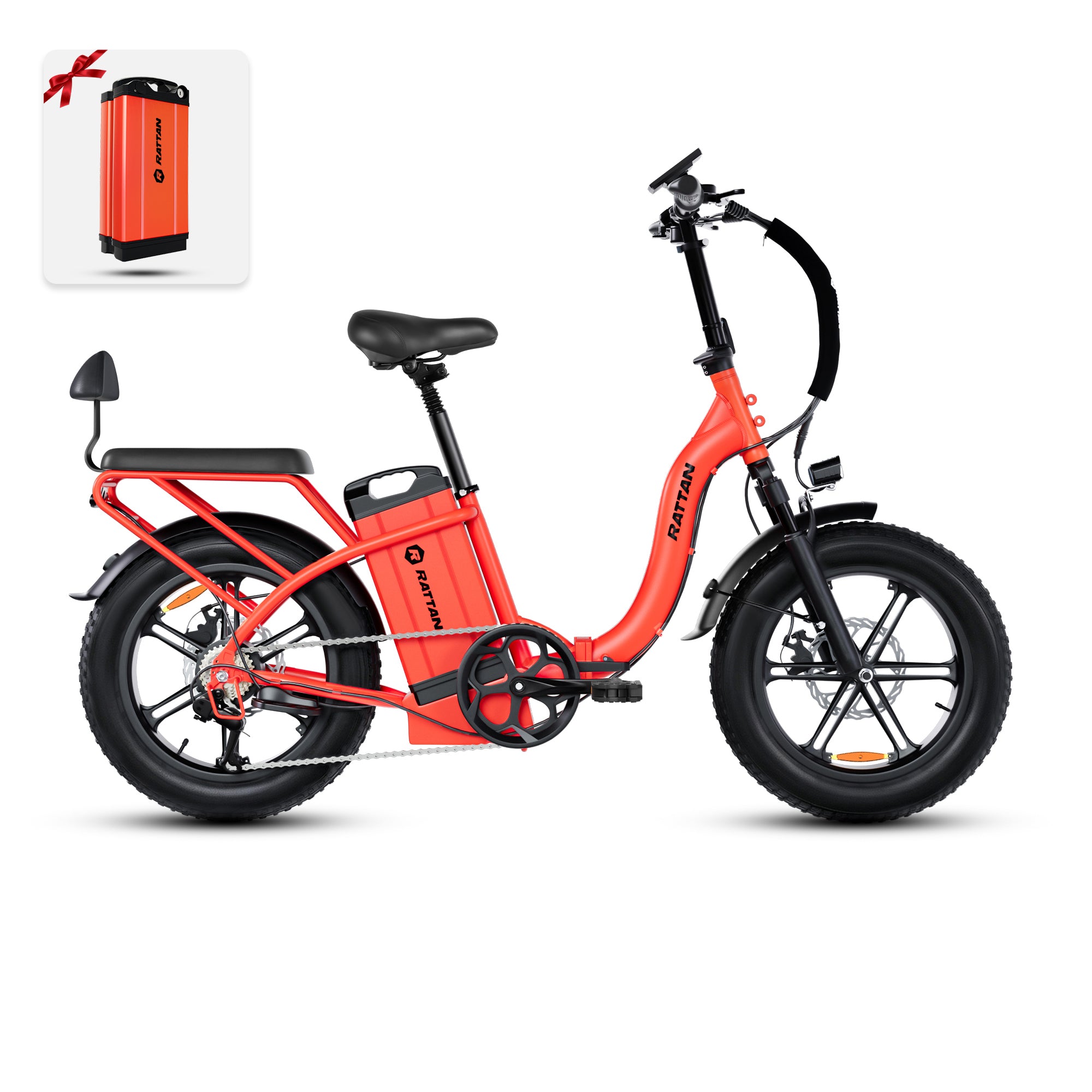Rattan LF Ultra 1000w 32mph Electric Bike For Adults 48v 40.5ah Electric Bicycle 20in Fat Tire Folding Ebike